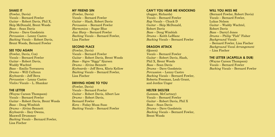 Bernard Fowler / The Bura / Megaforce Records / 2014